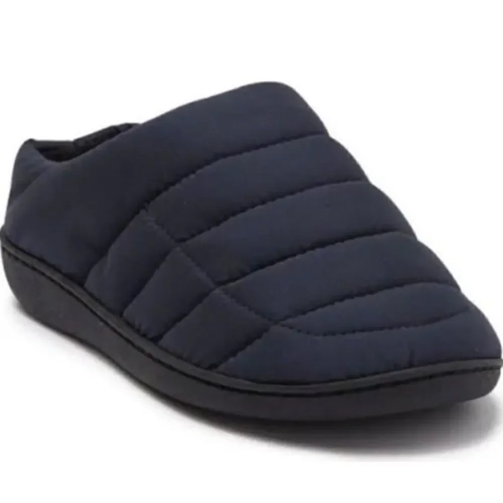 Abound Slippers Mens‎ Size 10 Medium Blue Slip On Puffer Winter Shoes in Navy